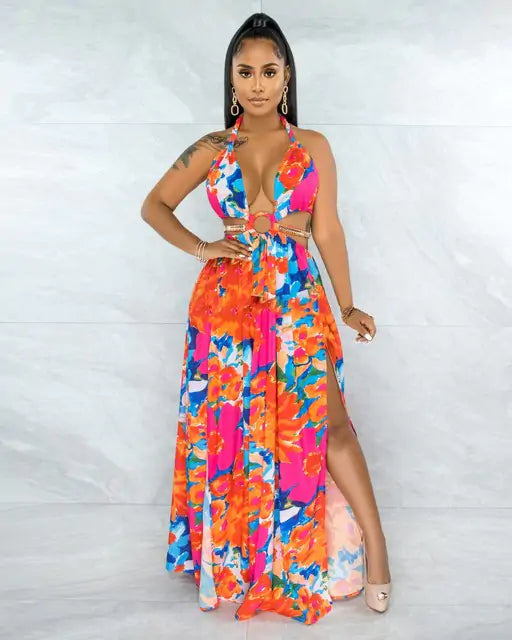 Floral Print Summer Dress - GlimmaStyle