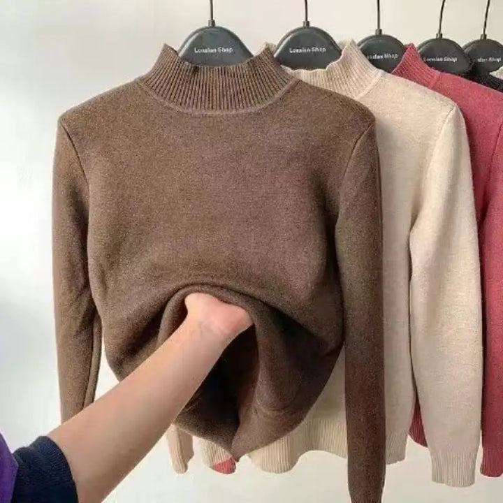 Women Turtleneck Autumn Winter Sweater - GlimmaStyle