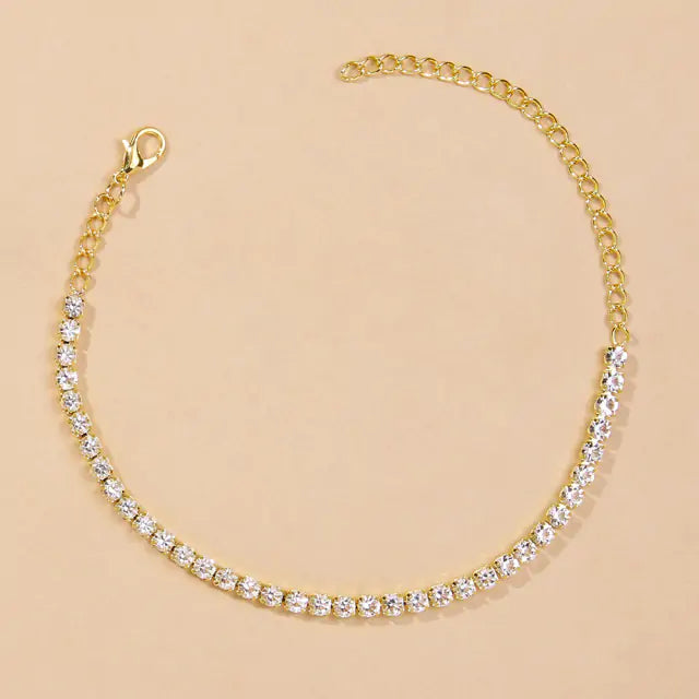 Rhinestone Anklet - GlimmaStyle