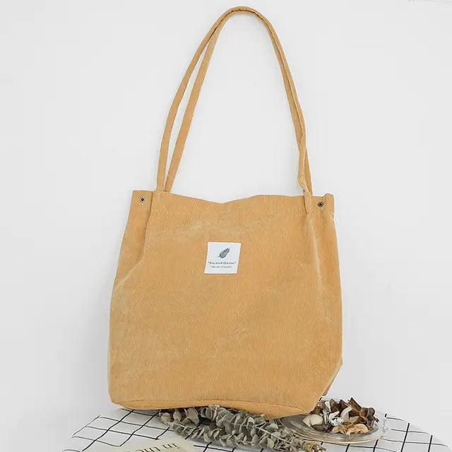 Women Corduroy Canvas Shoulder Bags - GlimmaStyle