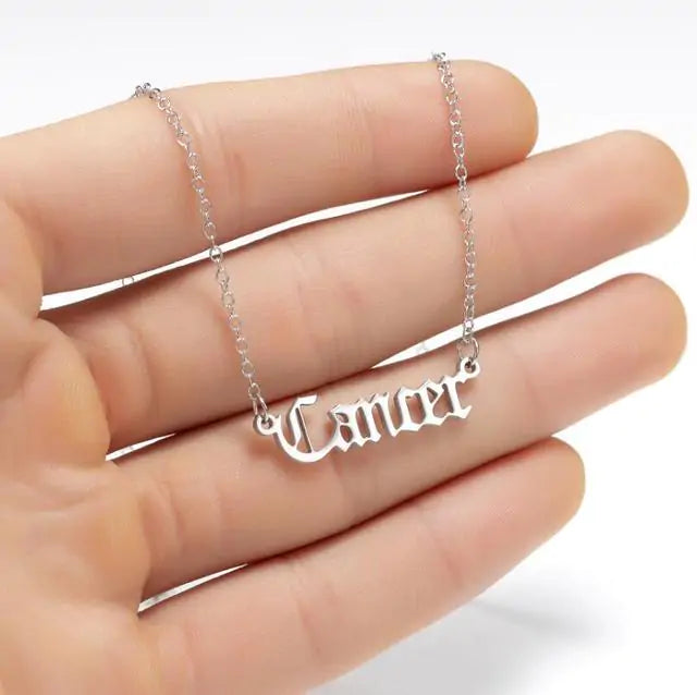 Zodiac Necklace Alphabet - GlimmaStyle