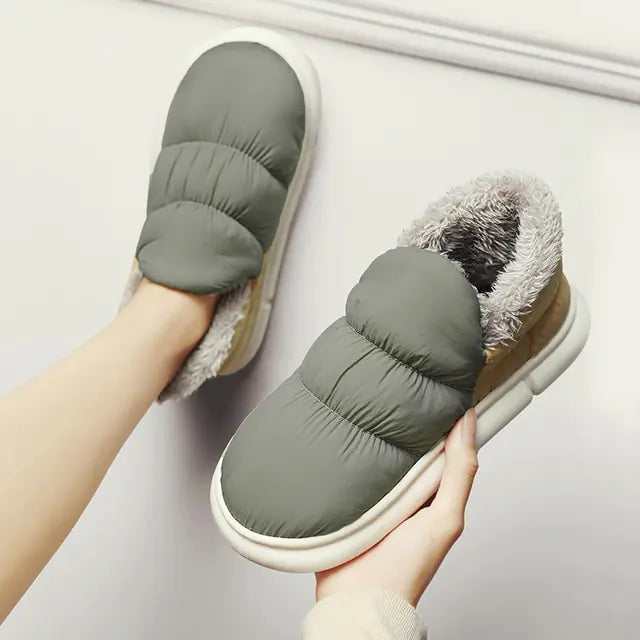 Waterproof Plush Slip-on Shoes - GlimmaStyle