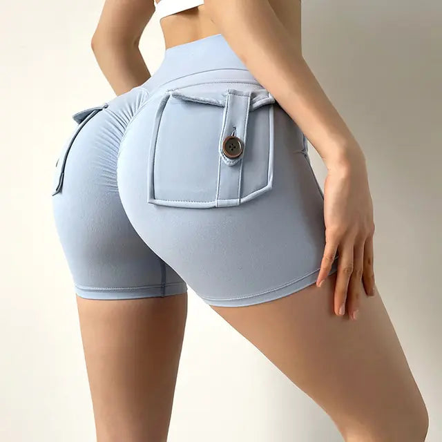 High Waist Workout Push Up Shorts - GlimmaStyle