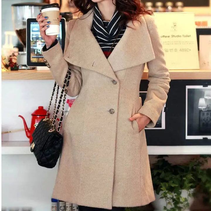 Winter Cashmere Long Women's Coat - GlimmaStyle