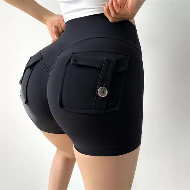 High Waist Workout Push Up Shorts - GlimmaStyle