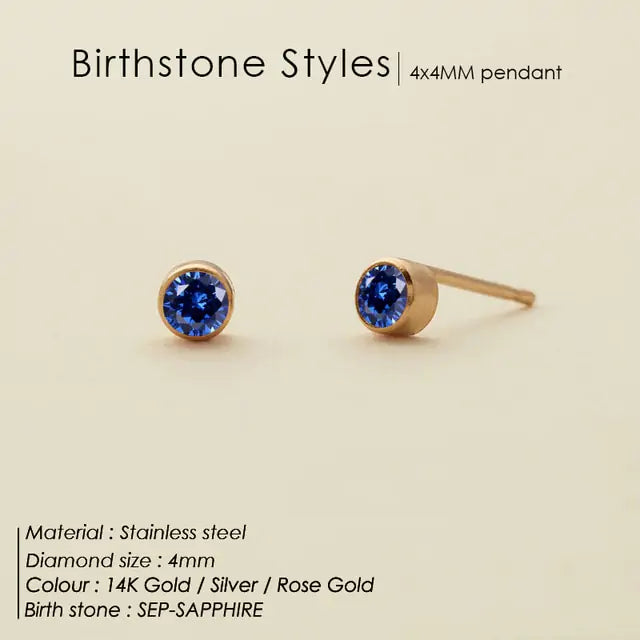 Fashion 12 Colors Crystal Stud Earrings - GlimmaStyle