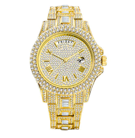 Full Iced Crystal Watch - GlimmaStyle