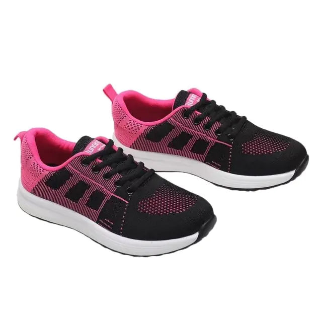 Womens Flats Sneakers Mesh Breathable - GlimmaStyle