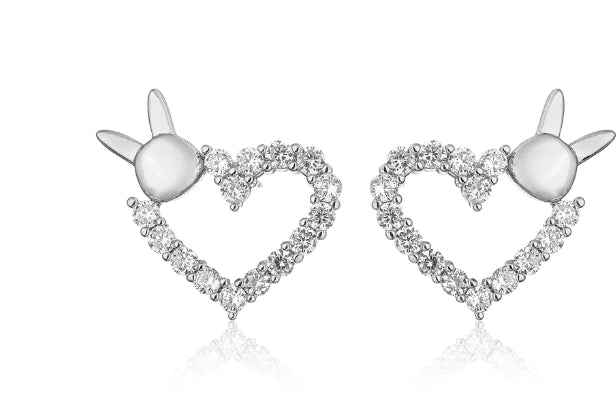 Heart Stud Earrings - GlimmaStyle