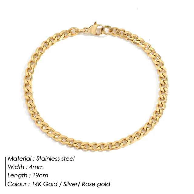 Curb Chain Stainless Steel Bracelet - GlimmaStyle