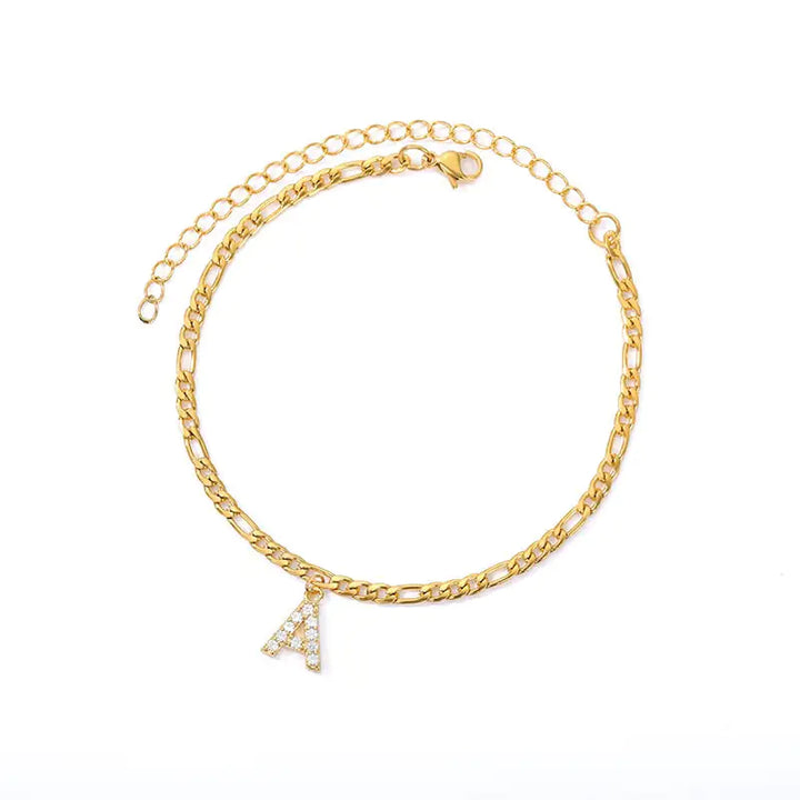 Initial Anklet Jewelry Accessory - GlimmaStyle