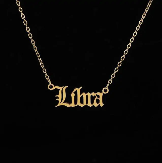 Zodiac Necklace Alphabet - GlimmaStyle