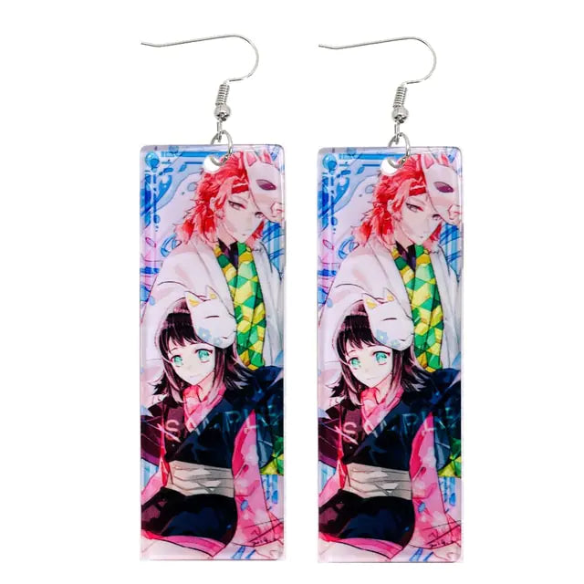 Acrylic Tanjiro Earrings - GlimmaStyle