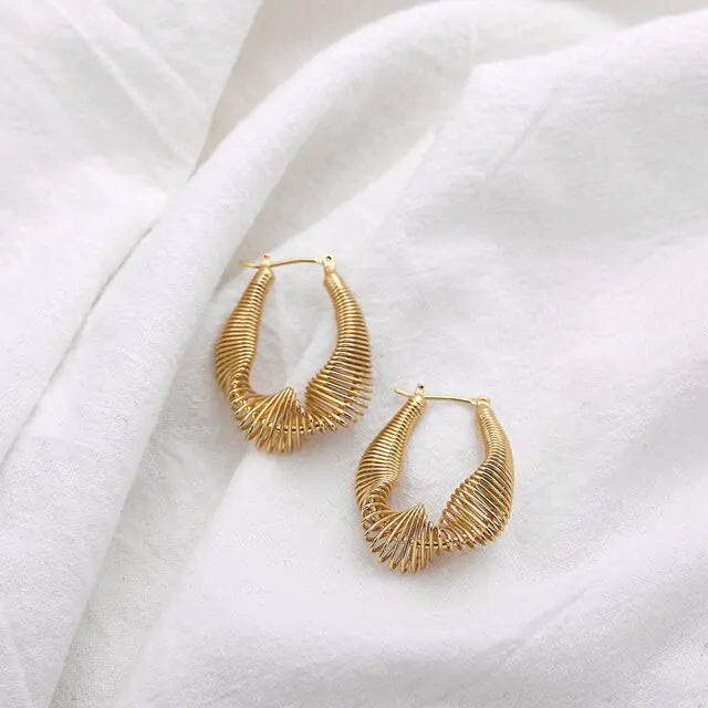 Statement Geometric Hoop Earrings - GlimmaStyle