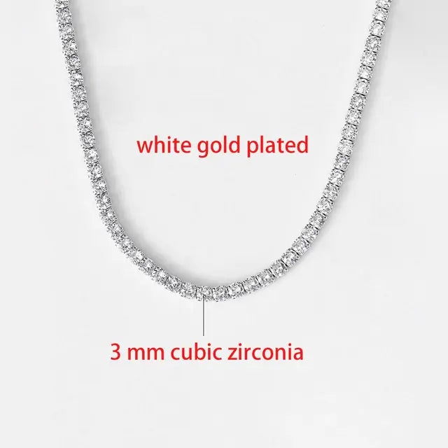 Iced Out Tennis Chain Necklace - GlimmaStyle