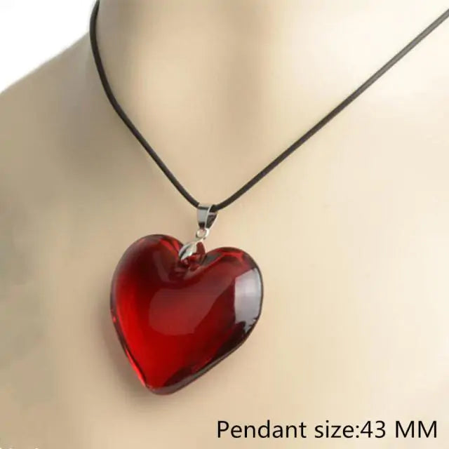 Aura Glass Heart Necklace - GlimmaStyle