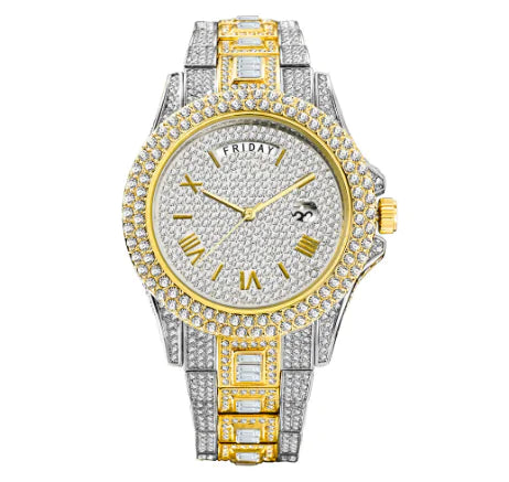 Full Iced Crystal Watch - GlimmaStyle