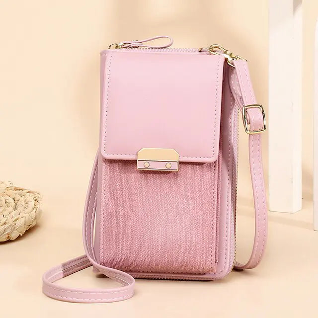 PU Leather Ladies Wallet Crossbody Bag - GlimmaStyle