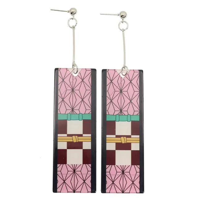 Acrylic Tanjiro Earrings - GlimmaStyle