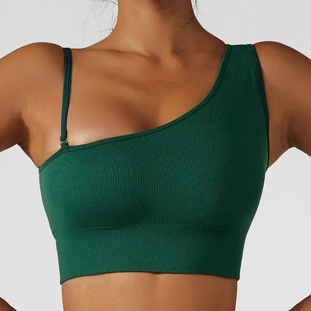 Summer Sexy Oblique Shoulder Yoga Clothes Tops - GlimmaStyle