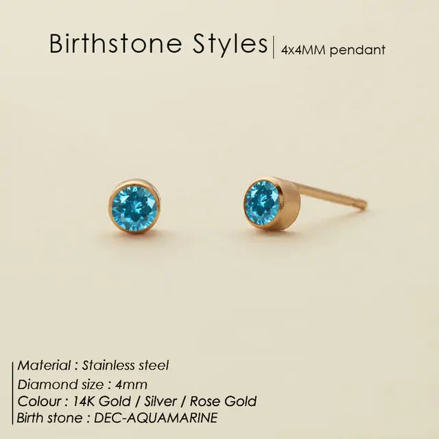Fashion 12 Colors Crystal Stud Earrings - GlimmaStyle