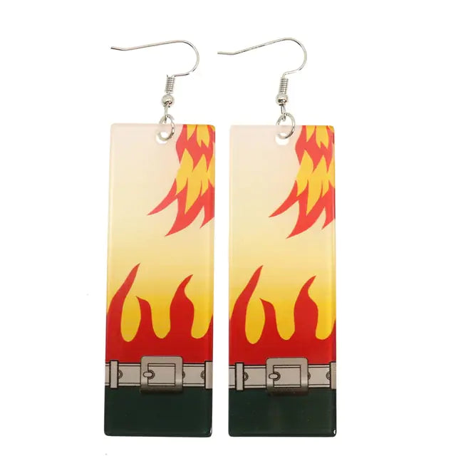 Acrylic Tanjiro Earrings - GlimmaStyle