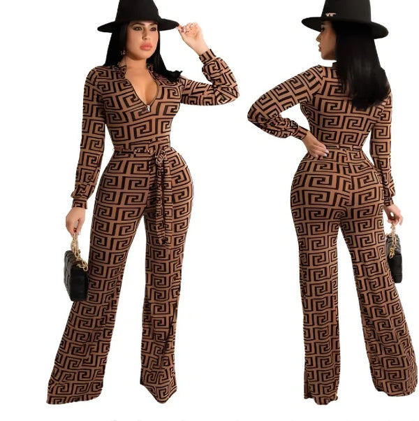 Printed Tight Jumpsuits - GlimmaStyle
