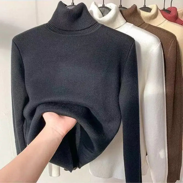 Women Turtleneck Autumn Winter Sweater - GlimmaStyle