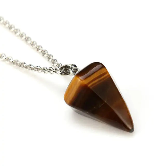 Natural Stone Pendant Necklace - GlimmaStyle