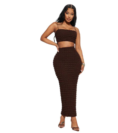 Textured Two Piece Set - GlimmaStyle