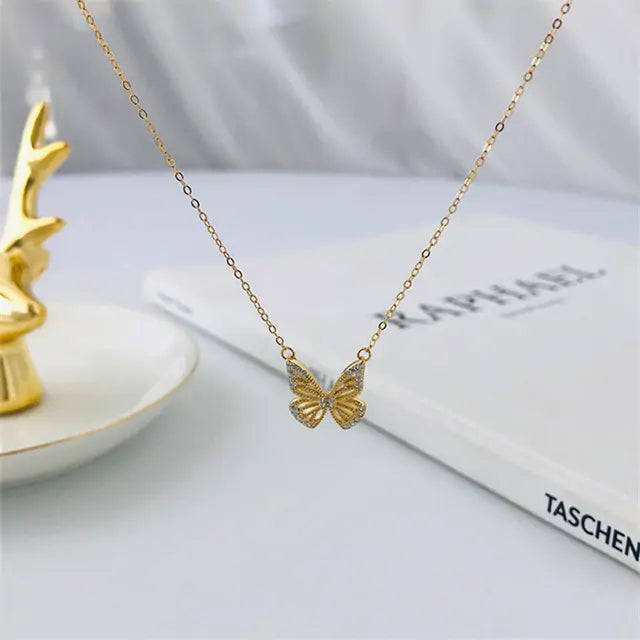 Clavicle Chain Butterfly Necklace - GlimmaStyle