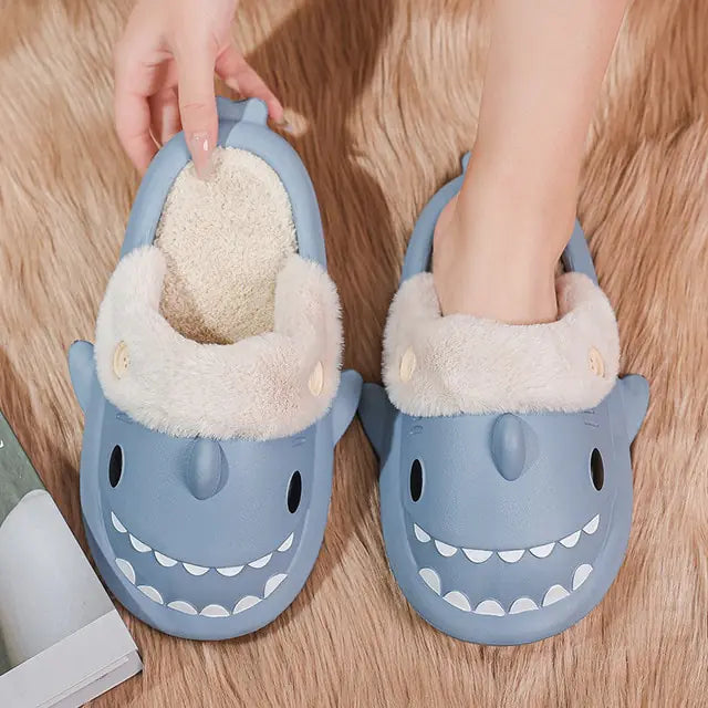 Funny Shark Furry Slides - GlimmaStyle