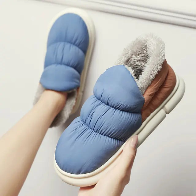 Waterproof Plush Slip-on Shoes - GlimmaStyle