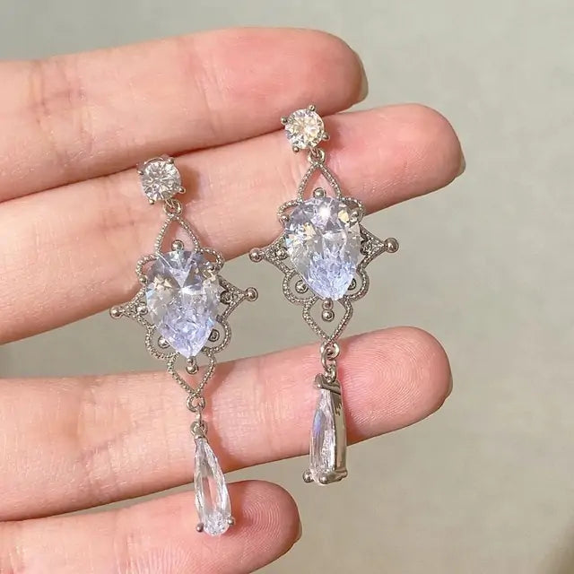 Winter Color Crystal Earrings - GlimmaStyle