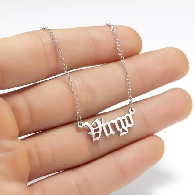 Zodiac Necklace Alphabet - GlimmaStyle