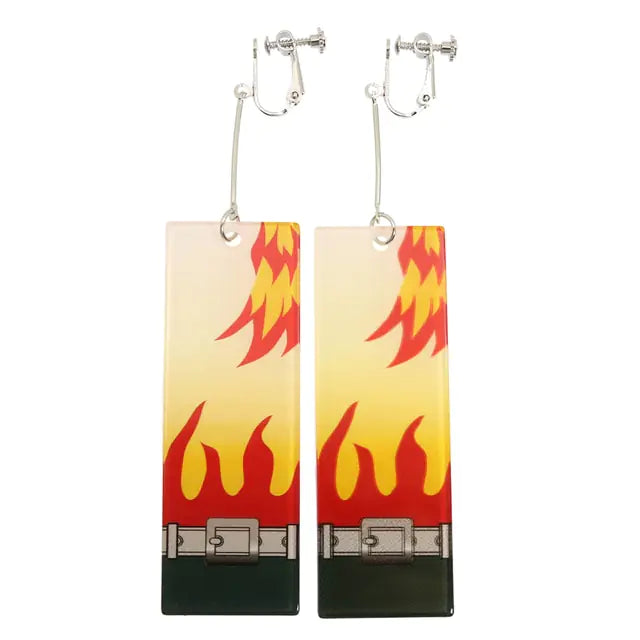 Acrylic Tanjiro Earrings - GlimmaStyle