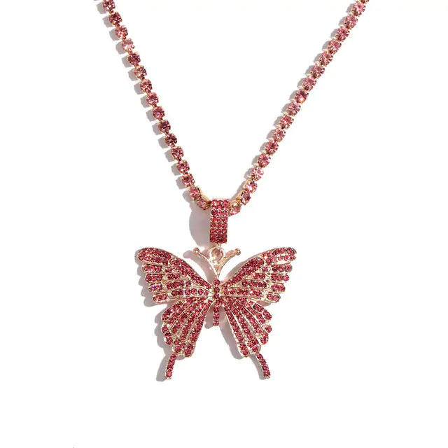 Butterfly Pendant Necklace - GlimmaStyle