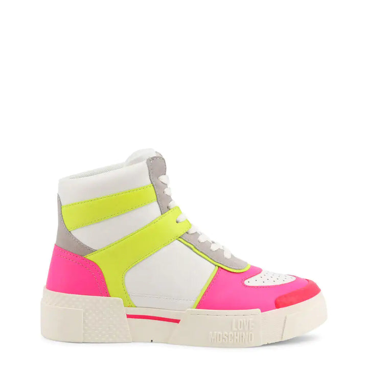 Neon Pink High Top Sneakers - GlimmaStyle