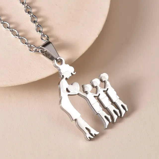 Family Silver Necklaces - GlimmaStyle