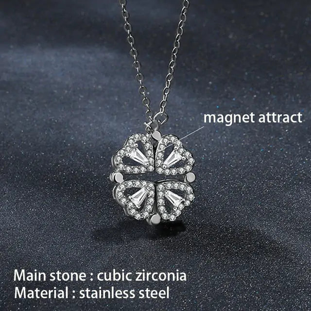 Flower Magnetic Attract Together Necklace - GlimmaStyle