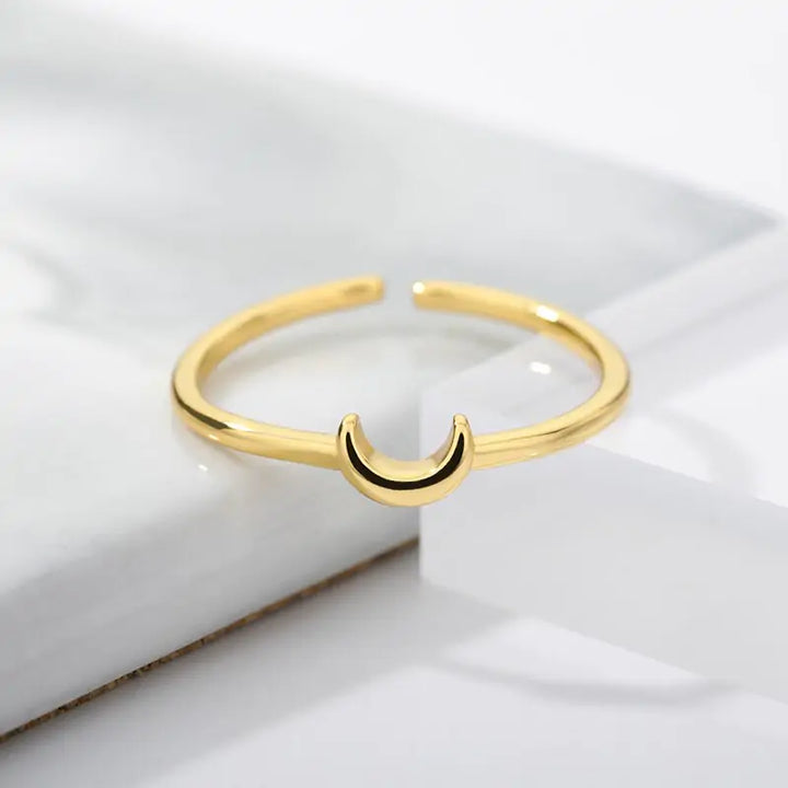 Small Crescent Aesthetic Ring - GlimmaStyle