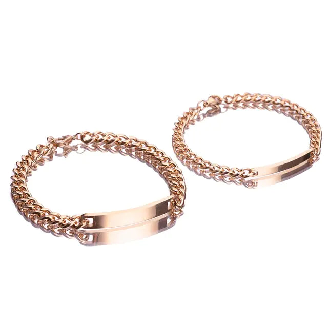 Stainless Steel Couple Bracelet - GlimmaStyle