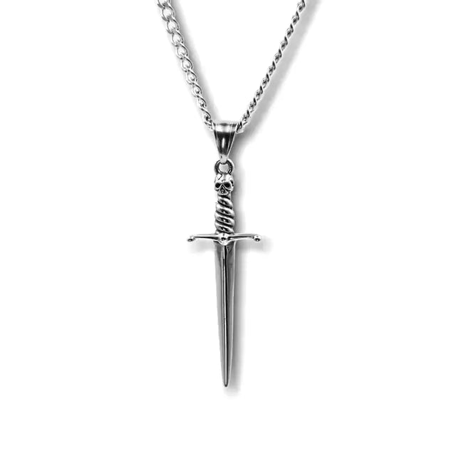 Punk Skull Sword Necklace - GlimmaStyle