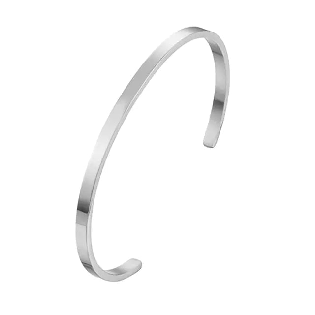 Unisex Stainless Steel Bangle Bracelet - GlimmaStyle