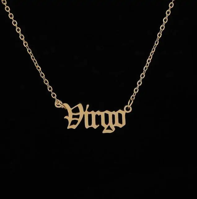 Zodiac Necklace Alphabet - GlimmaStyle