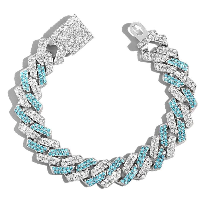 Blue & White Cuban Bracelet