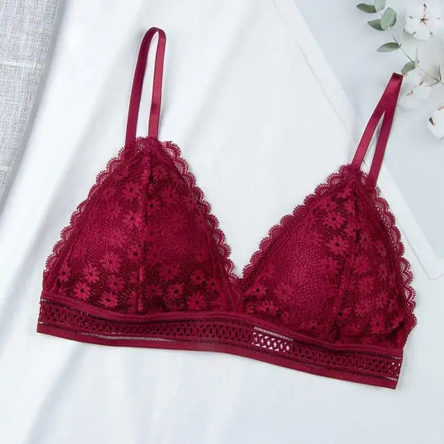 Sexy Floral Lace Bra - GlimmaStyle