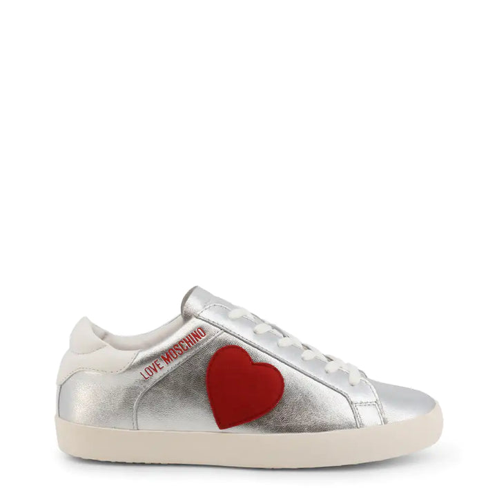 Silver Heart Sneakers - GlimmaStyle