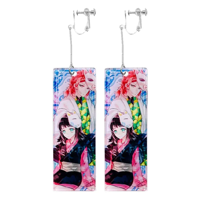 Acrylic Tanjiro Earrings - GlimmaStyle