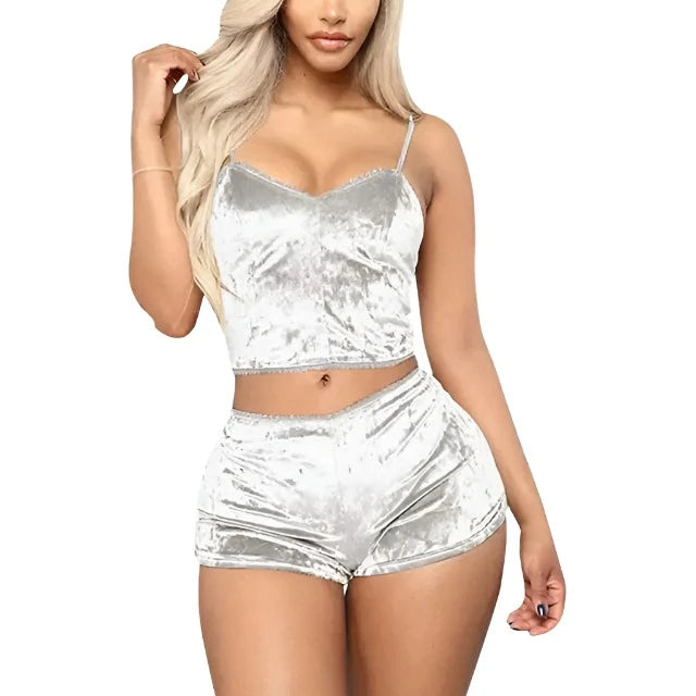 Ladies Satin Pajama Set - GlimmaStyle